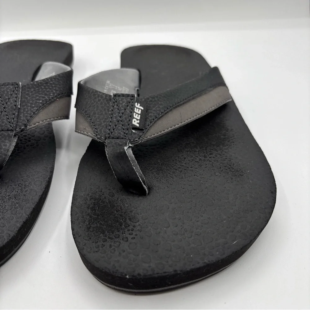 Reef Flip Flops Men's Size 12 K-10‎ EUR 45 Black Gray Slip On Comfort Sandals